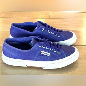 Superga Women’s Purple Canvas Platform Sneakers, SIZE 8